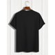 thumbnail image 2 of Camiseta informal con estampado musical: cómoda camiseta de manga corta con estampado musical - Camiseta informal de cuello elástico para hombre, ideal para practicar deporte., 2 of 5