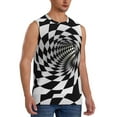 thumbnail image 2 of Gaeub 3D Vortex Illusion Men's Sleeveless Muscle Shirts Workout Tank Tops, Odor Protection and Comfortable - Large, 2 of 8