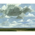 thumbnail image 2 of Caroline, Emma 32x26 Gold Ornate Wood Framed with Double Matting Museum Art Print Titled - Great Plains Sky I, 2 of 4