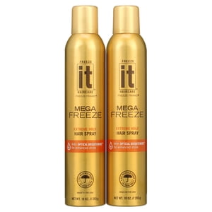Freeze It Mega Freeze Hair Spray, Extreme Hold, 10 oz, 2-Pack