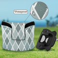 thumbnail image 6 of Haosy Bluish White Block Golf Mallet Putter Cover Strong Magnetic Leather Golf Club Headcover Closure, 6 of 7