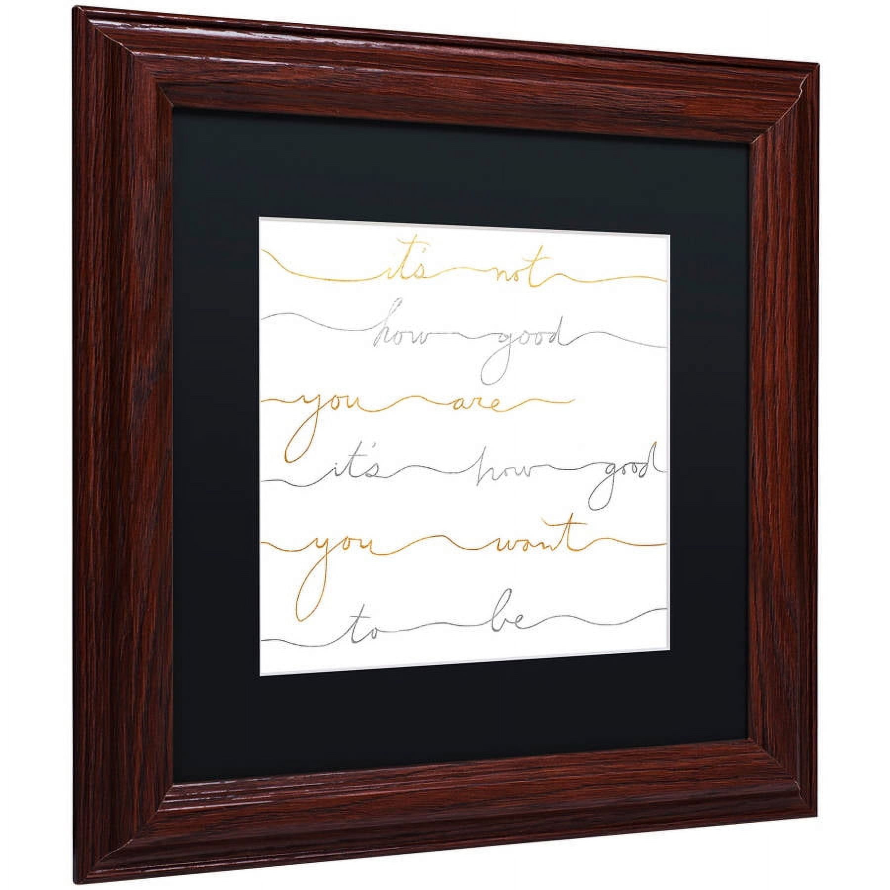Trademark Fine Art "How Good Silver And Gold" Canvas Art by Lisa Powell Braun, Black Matte, Wood Frame