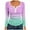 #0406-Hot Pink, variant on Uootdi Women's Print Long Sleeve Shirts Button Down V Neck Ribbed Knit Henley T Shirts Gift Slim Fit Casual Basic Tops