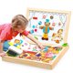 thumbnail image 1 of 13 Style Magnetic Puzzle Figure/Animals/Vehicle/Circus Troupe Wood Painting Drawing Board Learning Toy Baby Gift Sticker heqiyong LED, 1 of 2