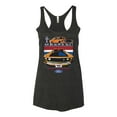 thumbnail image 2 of Wild Bobby Mustang Powered by Ford Performance Cars and Trucks Women Tri-Blend Racerback Tank Top, Vintage Black, Small, 2 of 6