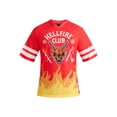 thumbnail image 5 of Netflix Stranger Things Hellfire Club Men's and Big Men's Front Back Graphic Football Jersey with Short Sleeves, Sizes S-3XL, 5 of 5
