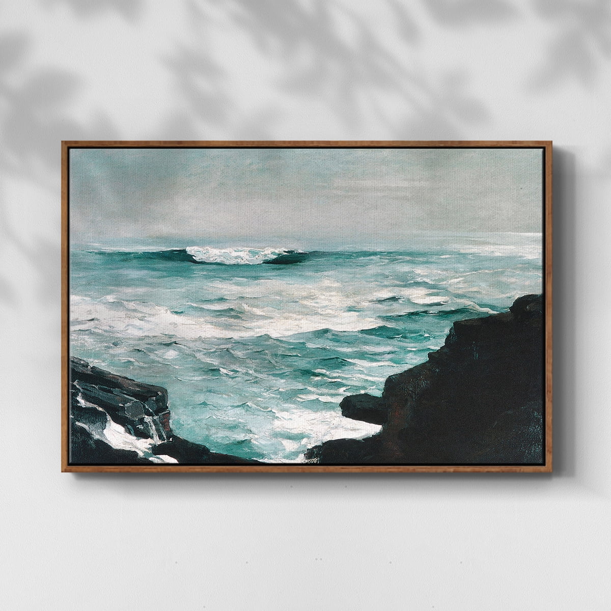Vintage Landscape-CXXXVIII By Wexford Home Framed in Walnut Wood Gallery Wrapped Canvas 25 in. x 37 in.