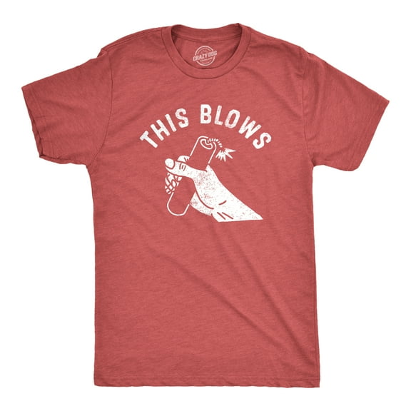 Mens This Blows T Shirt Funny Fourth Of July Dangerous Fireworks Joke Tee for Guys Graphic Tees