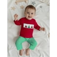 thumbnail image 4 of Miaouyo Toddler Baby Boys Girls Christmas Fall Outfit 6 12 18 24 Months 2T 3T Car Holiday Tree Long Sleeve Sweatshirt and Plaid Pants 2 Piece Set, 4 of 9