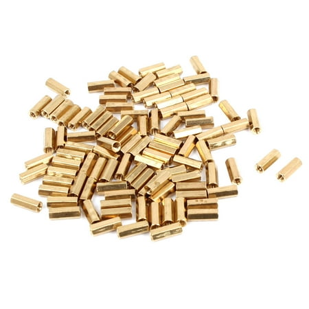 Net Nuts - 100 Pcs M2 8mm Hexagonal Net Nut Female Brass Standoff Spacer for CCTV Camera