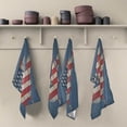 thumbnail image 2 of Military Dog Tags Tea Towels Set of 1 USA Flag Kitchen Dish Cloth with Hanging Loop, 18"x28"Lint-Free Absorbent Towel for Kitchen Drying Wiping and Cleaning, 2 of 7