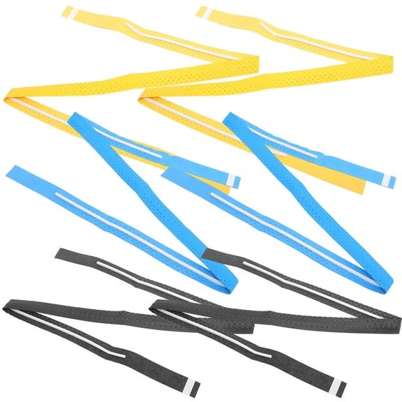Mobestech Durable PU Overgrip Tape for Tennis and Badminton, Assorted Colors, 6Pcs
