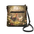 thumbnail image 2 of LedBack Rooster Chicken Crossbody Purse for Women Leather Satchel Bag Zipper Hobo Purse, Portable Shoulder Handbag Sling Soft Messenger Bag with Adjustable Strap, Yellow, 2 of 7