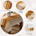 thumbnail image 5 of Burnt Orange Ombre Stripe Table Cloth Waterproof Tablecloths, Farmhouse Simple Striped Tablecloth Dining Table Cover for Kitchen Party Tabletop Outdoor, Rectangle Tablecloth 54x108 Inch, 5 of 9