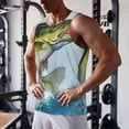 thumbnail image 5 of KLL Largemouth Bass jumps out of water Print Men's Muscle Gym Workout Stringer Tank Tops Bodybuilding Fitness T-Shirts Tank Tops Men-Medium, 5 of 7