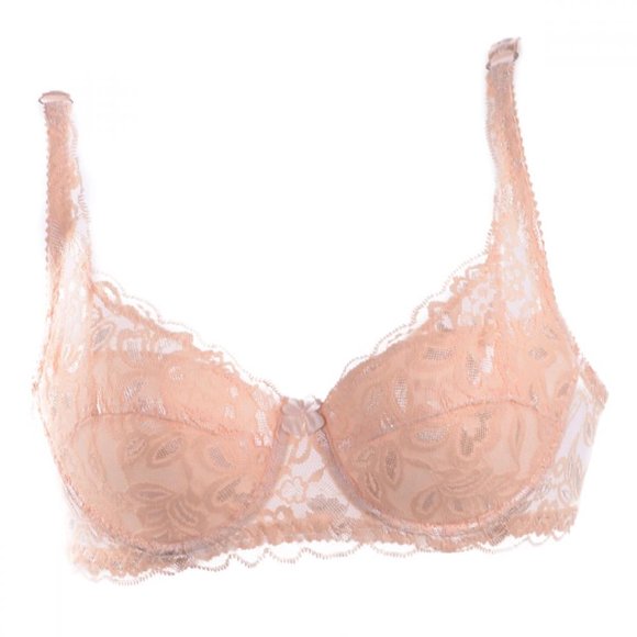 Push Up Bra for Women Demi Cup Padded Underwire Supportive Add Size Bras Lace Everyday Comfort Padded Up Embroidery Lace Bra 32-40B