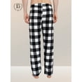 thumbnail image 3 of North 15 Boy's Super Cozy Buffalo Plaid Micro Fleece Pajama Pants-1235B-White-8, 3 of 8