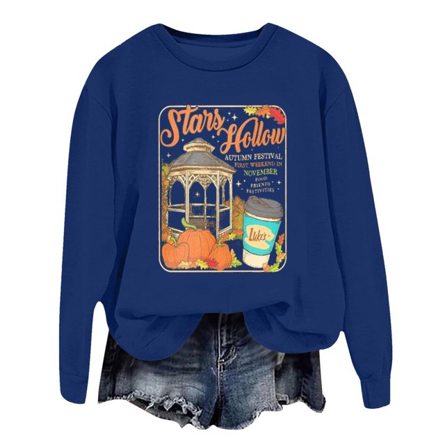 VBARHMQRT Mignon Chandail à Capuchon Femme Tendance Chandail à Capuchon Imprimé Lettre Col Rond pour Automne et Hiver