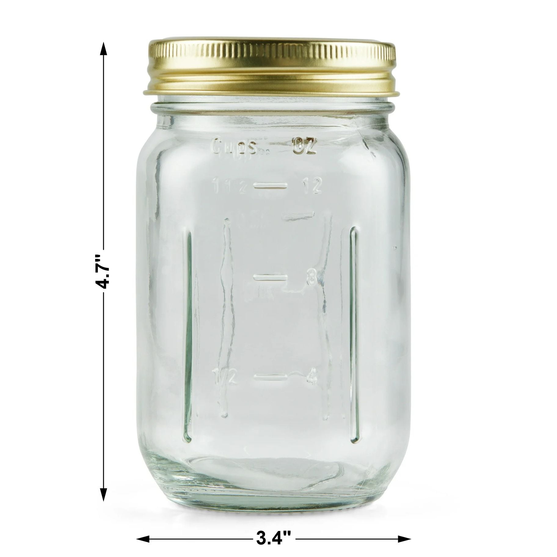 (2 pack) Mainstays 16 oz Airtight Glass Regular Mouth Canning Jars (12 Count)