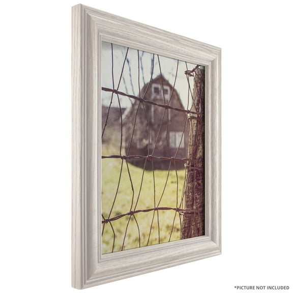 Craig Frames Wiltshire 440, Traditional Whitewash Hardwood Picture Frame, 14x22 Inch
