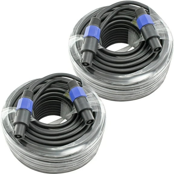 2 MR DJ CSMSM12 12 Feet PRO PA DJ Speakon Male to Speakon Male Speaker Cable
