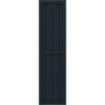 thumbnail image 4 of Ekena Millwork 14"W x 51"H Americraft Four Board Exterior Real Wood Two Equal Panel Framed Board-n-Batten Shutters (Per Pair), Starless Night Blue, 4 of 9