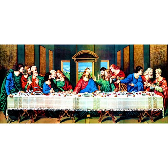 Kits de pintura al óleo de la última cena por números manualidades DIY dibujo para colorear decoración del hogar FLhrweasw Nuevo