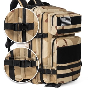 35L Yellow Camouflage Multifunction Polyester Outdoor Hiking Molle Survival Backpack Adult