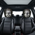 thumbnail image 5 of Spooky Ghost Face Headrest Covers 2PCS Scary Creepy Face Design Soft Stretch Fabric for Halloween Parties Pranks Car Decor, 5 of 7