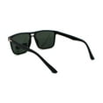 thumbnail image 4 of Polarized Mens Minimal Thin Plastic Horn Rim Hipster Sunglasses Matte Black Green, 4 of 4