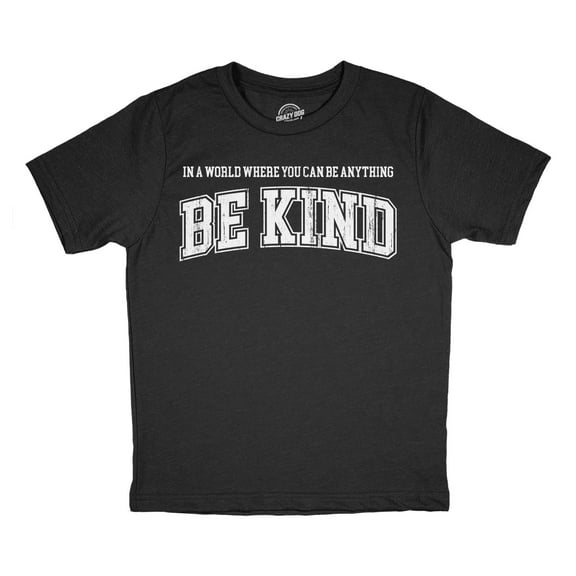 Youth Funny T Shirts In A World Where You Can Be Anything Be Kind Awesome Graphic Novelty Tee for Kids