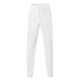 thumbnail image 5 of Blekii Men's Waffle Knit Lounge Set, Long Sleeve Henley Top & Pants, Textured Breathable Two-Piece, Casual Matching Home Outfit, Soft Comfy Set for Men, Relaxed Weekend Wear, White S, 5 of 8