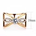 thumbnail image 2 of IP Rose Gold(Ion Plating) Stainless Steel Ring with AAA Grade CZ in Clear for Women Style DA169, 2 of 5