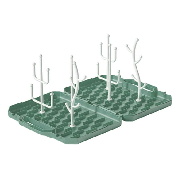 Estante de secado de biberones Zulema desmontable Plegable BPA duradero Verde Tendedero