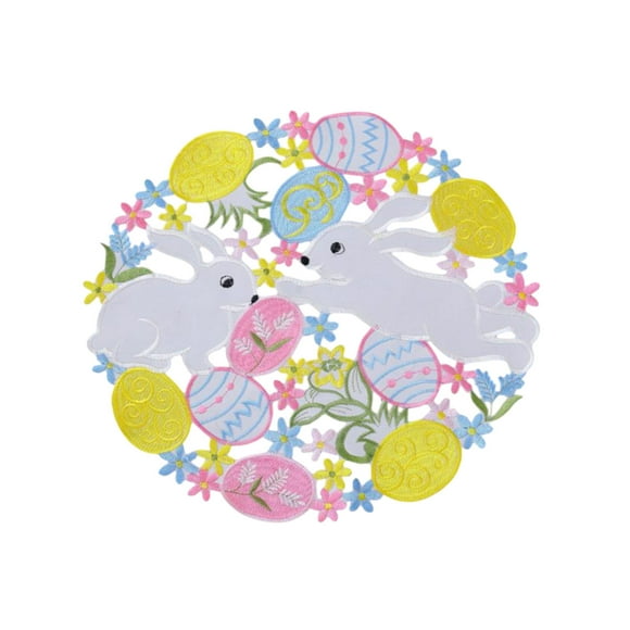 Easter Decorations for Table,Easter Eggs Decoration Bunny Easter Eggs Placemats Easter Placemats Easter Decorations Dirt Resistants Placemats Washable Holiday Gifts