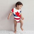 thumbnail image 4 of Rocae USA Canada Flag for Baby Cotton Short-Sleeve Bodysuits for Unisex Onesies Bodysuit-12 Months, 4 of 7