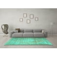 thumbnail image 3 of Ahgly Company Indoor Round Persian Turquoise Blue Traditional Area Rugs, 4' Round, 3 of 4