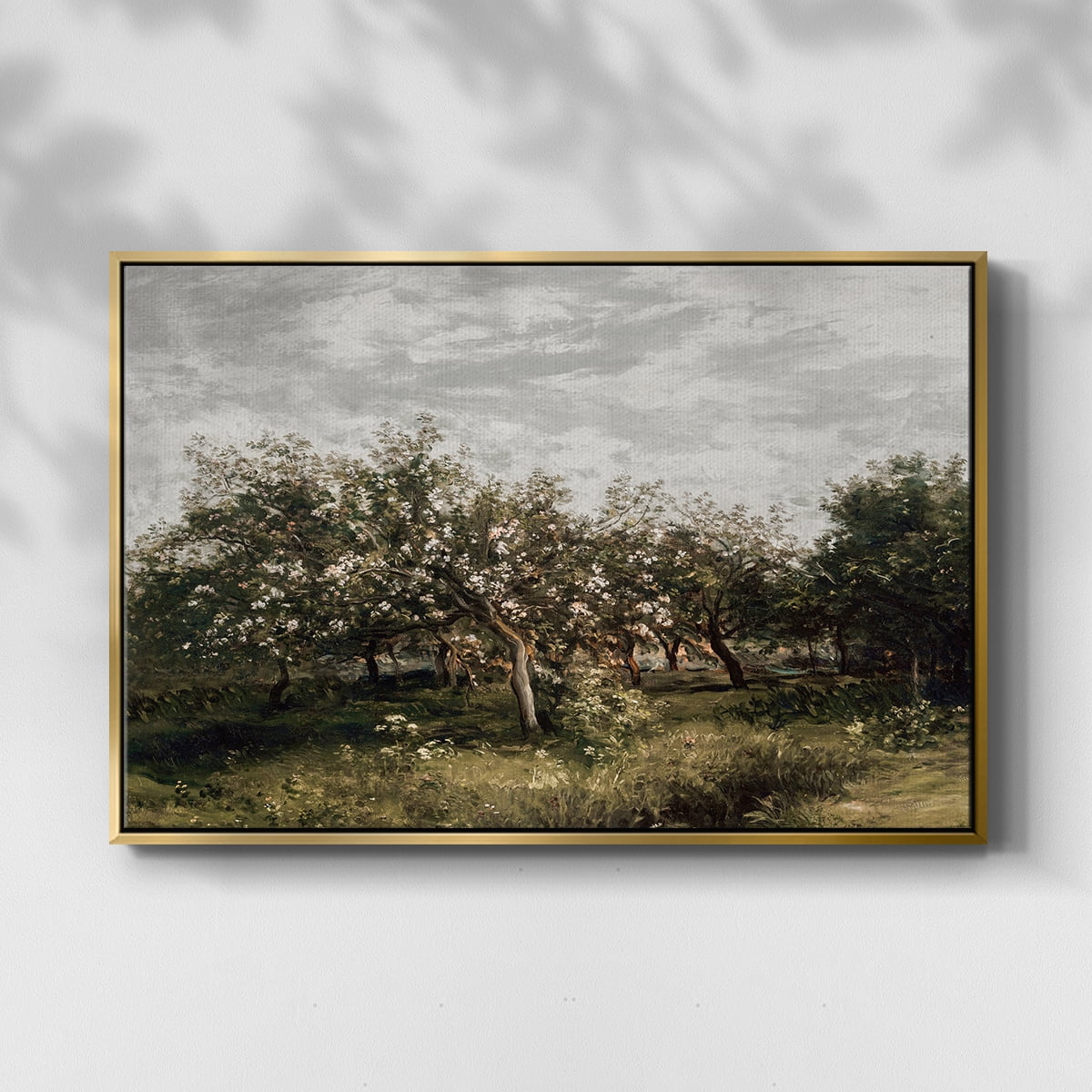 Vintage Landscape-MI By Wexford Home Framed in Gold Wood Gallery Wrapped Canvas 27 in. x 41 in.
