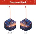 thumbnail image 2 of Naloa Starry Sky Flying Tiger Acrylic Santa Tree Decorations Christmas Hanging Pendant for Christmas Winter New Year Party Hanging Decorations-Hexagon, 2 of 7