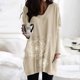 thumbnail image 2 of Moda mujer Casual O-cuello estampado bolsillo blusa manga larga suelta Tops Fridja fhghd1593, 2 of 8