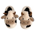 thumbnail image 1 of Pantuflas Honeeladyy para mujer y hombre, de invierno, de algodón con estampado de vaca y dibujos animados, cómodas para interiores y exteriores., 1 of 8