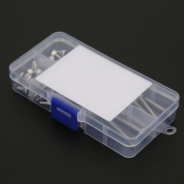 Tornillo De Cabeza Hueca Hexagonal Tornillo De Cabeza De Copa Hueca 60pcs M4-40 Cilíndrico Acero Inoxidable Hex Socket Cup Head Tornillos Surtido Kit ANGGREK Socket Hex Screw Assortment