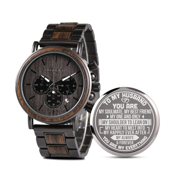 RELOJ 2win W*Q26-1 44 mm de Madera y Acero con Cronógrafo