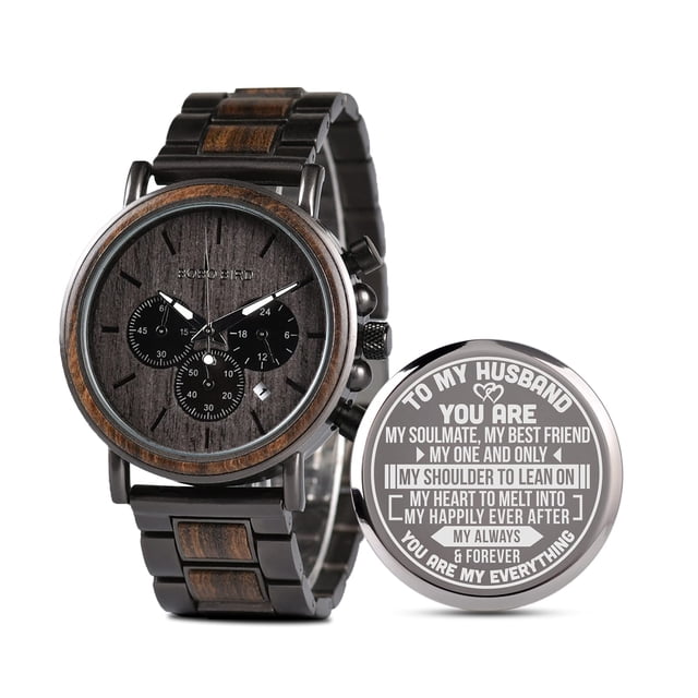 RELOJ 2win W*Q26-1 44 mm de Madera y Acero con Cronógrafo