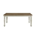 thumbnail image 2 of New Classic Furniture Jennifer Wood 7-Piece Dining Table Set in Brown & Beige, 2 of 8