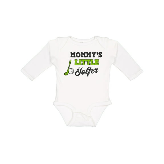 Inktastic Mommys Little Golfer with Golf Club and Ball Boys or Girls Long Sleeve Baby Bodysuit
