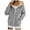 Grey, variant on larppty Women's Winter Sherpa-Lined Warm Casual Solid Long Sleeve Zipper Hooded Jacket With Pockets（Grey，XXXL）
