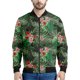 thumbnail image 3 of Nueva chaqueta con cremallera y estampado 3D de flores hawaianas para hombre, sudaderas estilo bombardero con estampado de plantas tropicales, abrigos de manga larga de gran tamaño, 3 of 5