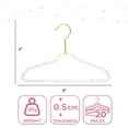 thumbnail image 3 of Concepts Baby Hangers, Gold Acrylic Glitter Infant Hangers with Gold Hook - Space-Saving Clothes Hanger, 20-Pack, 3 of 7