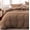 Brown, variant on Sleep Zone Washed Microfiber 100gsm Duvet Cover Set, All Season Bedding, Queen Black